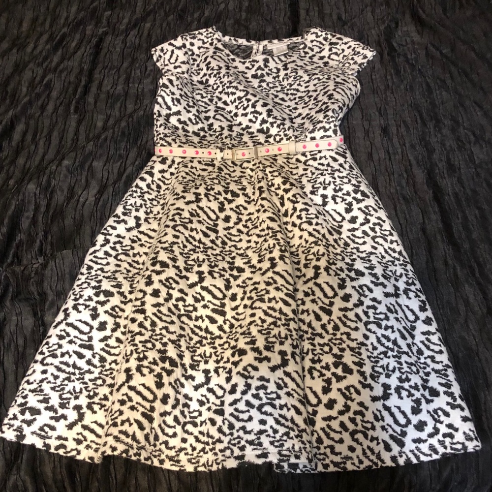 Sweet Heart Rose Leopard Print Dress sz14
